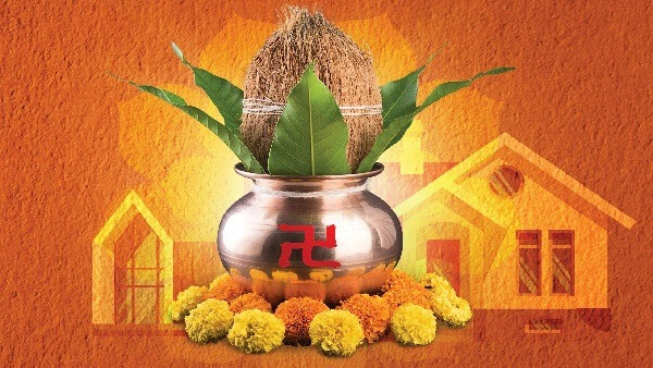 Vaastu Shanti Puja being performed by a Karmakand Pandit with sacred fire and rituals